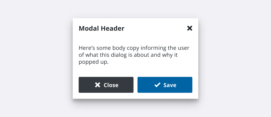 Modals Specifications